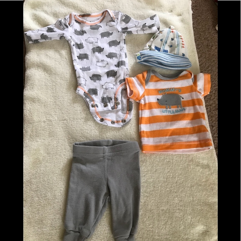 Child of Mine Carter’s Preemie 4 piece Rhino Set